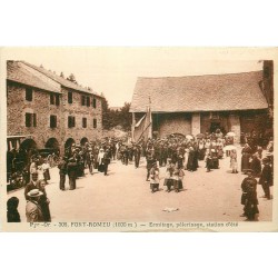 4 cpa 66 FONT-ROMEU. Ermitage pèlerinage, train Viaduc Cabanasse, Calvaire et Grand Hôtel