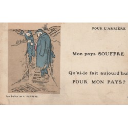 Militaria Les Poilus de BARRERE. Pour l'Arrière, mon Pays souffre...
