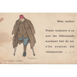 Militaria Les Poilus de BARRERE. Mon enfant par un unijambiste....