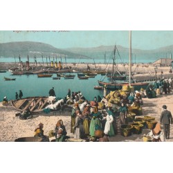 Espagne VIGO Pontevedra. Preparando la pesca vers 1910