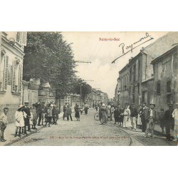 5 cpa 93 NOISY-LE-SEC. Rue de la Forge, Ecole communale, Tabac rue Goulet, Place Jeanne d'Arc et rue Tripier