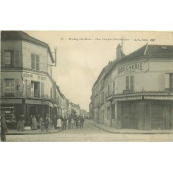 5 cpa NOISY-LE-SEC. Boucherie rue Denfert-Rocheteau Ecole Filles, Bar Hôtel rue Pantin, Place Jeanne d'Arc Av Strasbourg