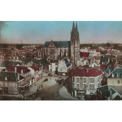 03 MOULINS. Vue générale avec publicité murale "BERILLON"