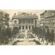 2 x cpa 13 MARSEILLE. Place de la Bourse et tramways Place d'Aix