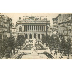 2 x cpa 13 MARSEILLE. Place de la Bourse et tramways Place d'Aix