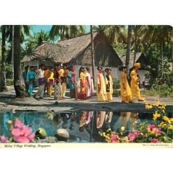 SINGAPORE Singapour Malay Village Wedding 1973