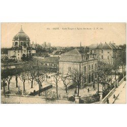 carte postale ancienne 21 DIJON. Ecole Turgot et Eglise Sainte-Anne 1915