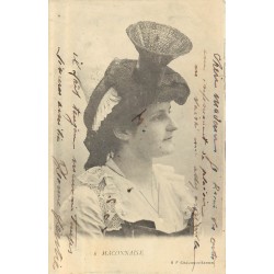71 MACON. Une Maconnaise avec chapeau traditionnel 1903