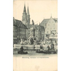 3 x cpa NÜRNBERG. Marktplatz mit Neptunbrunnen, Erker am Sebalder Pfarrhof & Pellerhaus