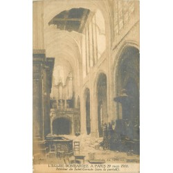 75 PARIS. Eglise Saint-Gervais et ses orgues bombardée en 1918