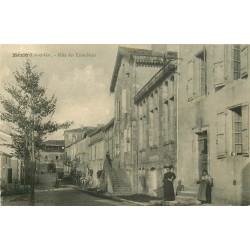 5 cpa 47 MEZIN. Allée des Escoubieux, Moulin Gélise Auzoue, Porte Anglaise, Collège Fallières et Théâtre
