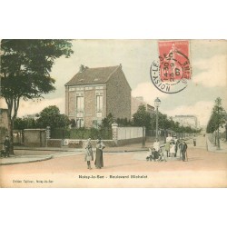 5 cpa 93 NOISY-LE-SEC. Boulevards Michelet et de la République, rue de la Forge, Tour Bonneval et Château Chevillard