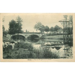 5 cpa 47 MEZIN. Pont Plongeoir Gélise, Hôpital, Cathédrale, Entrée de la Ville et Eglise St-Jean