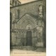 5 cpa 47 MEZIN. Portail Eglise Saint-Jean, Porte et intérieur