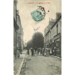 41 ONZAIN. Magasin " Au Docks Blésois " sur Grande Rue et Place 1907