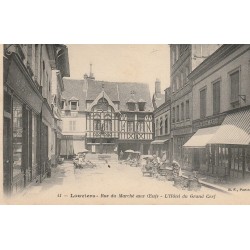 27 LOUVIERS. Hôtel du Grand Cerf rue du Marché aux Oeufs 1905