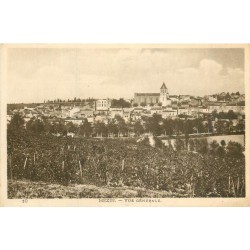 7 cpa 47 MEZIN. La Ville, de Fallières, Clocher Cathédrale et l'Eglise