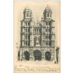 carte postale ancienne 21 DIJON. Façade Eglise Saint-Michel 1903