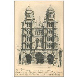 carte postale ancienne 21 DIJON. Façade Eglise Saint-Michel 1903