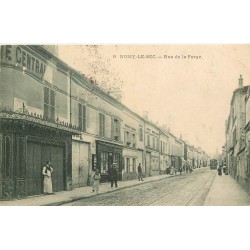 5 cpa 93 NOISY-LE-SEC. Rue de Brément, de la Forge, la Justice de Paix, vue pittoresque et café rue de la Gare