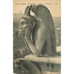 8 cpa Paris EGLISE NOTRE-DAME. Chimère, Nef, Evangélistes, Façade, Portail et Transept
