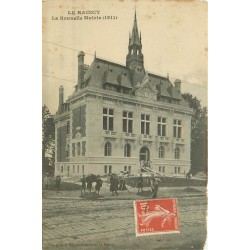93 LE RAINCY. La Nouvelle Mairie avec ouvriers 1915