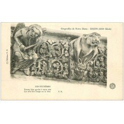 carte postale ancienne 21 DIJON. Gargouilles de Notre-Dame. Les Extrêmes