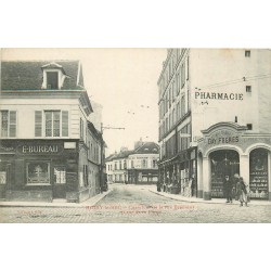 5 cpa 93 NOISY-LE-SEC. Pharmacie rues Brémont et la Hôtel Restaurant Forge, Bd République, Café rue de la Gare, Eglise
