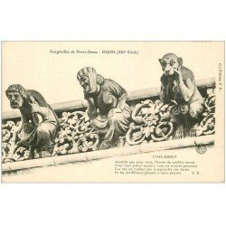 carte postale ancienne 21 DIJON. Gargouilles de Notre-Dame. L'Isolement