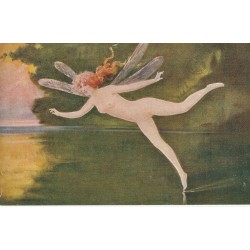 Illustrateur Vodni Vazka Femme LIBELLULE glissant sur l'eau...