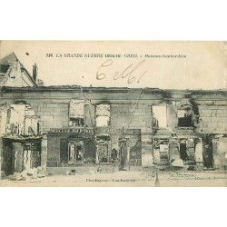 60 CREIL. Mercerie et maisons bombardées 1916