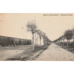 77 JUILLY-VILLE. La Gare avec compartiments 1918