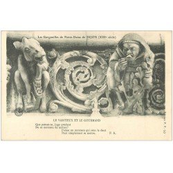 carte postale ancienne 21 DIJON. Gargouilles de Notre-Dame. Vaniteux et Gourmand P.P 4
