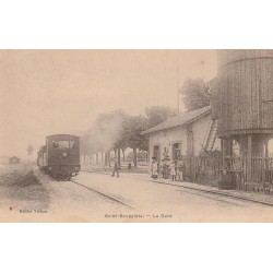 77 SAINT-SOUPPLETS. Belle animation en Gare avec locomotive et Château d'eau 1916