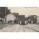 77 SAINT-SOUPPLETS. Belle animation en Gare avec trains 1914