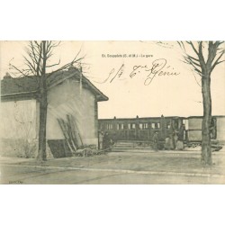 77 SAINT-SOUPPLETS. La Gare avec train et voyageurs