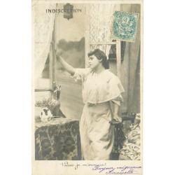 Superbe lot 5 cpa FANTAISIES Indiscrétion 1904