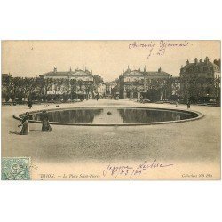 carte postale ancienne 21 DIJON. La Place Saint-Pierre 1906
