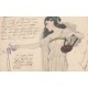 Illustrateur VIENNE. Femme ramassant une fleur 1901