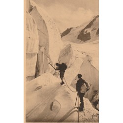 74 MASSIF DU MONT-BLANC. Alpinistes au Glacier de Tré la Tête 1937
