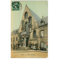 carte postale ancienne 21 DIJON. Le Palais de Justice 1908. Carte émaillographie