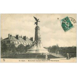 carte postale ancienne 21 DIJON. Monument Carnot Place de la République 1909