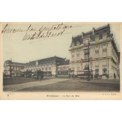 33 BORDEAUX. La Gare du Midi 1904 Tramways " Grog Dupit "