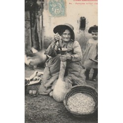 31 TYPES MERIDIONAUX. Fermière gavant une Oie vers 1904