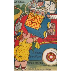 Carte à système 17 SAINT-PALAIS-SUR-MER.. Ouvrez la voiture et vous verrez 10 mini-vues 1951