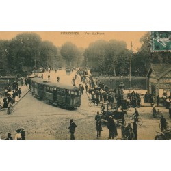 92 SURESNES. Vue du Pont avec Octroi et tramway 1907