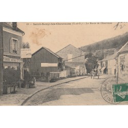 78 SAINT-REMY-LES-CHEVREUSES. Café Epicerie et attelage Route de Chevreuse 1908
