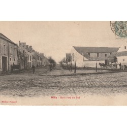 91 MILLY. Attelage et cycliste Boulevard du Sud 1906