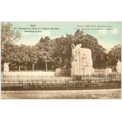 carte postale ancienne 21 DIJON. Rond-Point du Parc. Monument aux Morts
