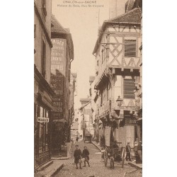 71 CHALON-SUR-SAONE. Maison de Bois rue Saint-Vincent avec attelage âne